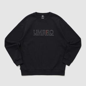 엄브로긴팔티 PQA UQ121CFS16-BLK 에센셜 플러스 자수 레터링 맨투맨 BLACK
