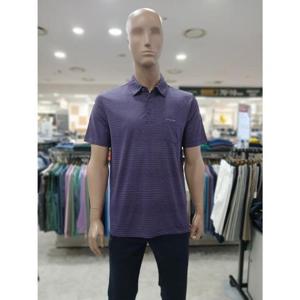 크로커다일 세이브존05 폴리 메쉬 단가라 반팔 카라 보라 티셔츠 AATS2468 29