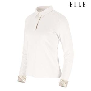 엘르골프 세이브존01 여성 소매 배색 포인트 폴로티셔츠 6J65204 100