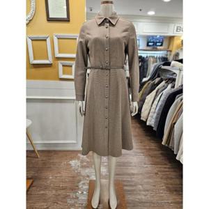 BCBG 세이브존01 셔츠 카라 벨티드 원피스 B5DAO621