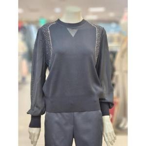 SOUP 세이브존07 큐빅 시스루 니트 티셔츠 OB3LKT1