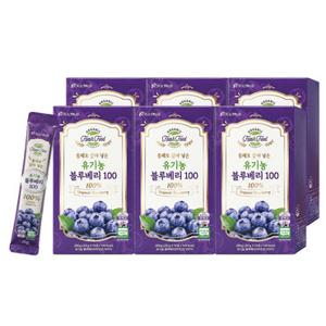 통째로 갈아넣은 유기농 블루베리 100 6박스 퓨레