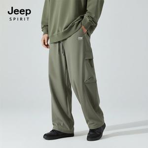 JEEP SPIRIT 루즈핏 카고 트레이닝 팬츠 그린 (JSSPPT186)