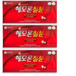 종근당건강 헤모론철분 500mg x 120캡슐 2+1 총360캡슐  산소운반 혈액생성 에너지
