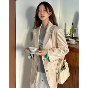 스웨이드 오버핏 싱글 자켓  PS1TJ261