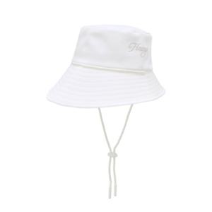 헤지스골프  BEST  화이트 여성 레터링 로고 스트렙 버킷햇(HWHE6E106OW)