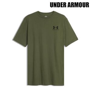언더아머 남성 반팔티 UA 스포츠스타일 레프트 체스트 로고 마린 그린 1326799-390