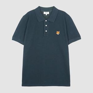 메종키츠네 25FW 폭스 헤드 반팔 폴로 티셔츠 네이비 PM00209KP0002 0413