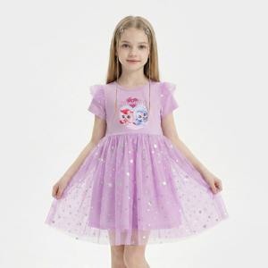 [프리미에팜]캐치 티니핑 여아용 5부 레이스 샤 원피스 바이올렛