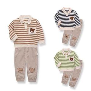 유아동맨투맨 골덴베어 단가라 카라맨투맨 상하복세트 205470