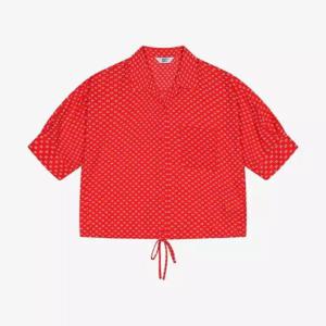 베스띠벨리 세이브존04 프린팅 스트링 반팔 셔츠 BKBAE24740