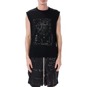 릭오웬스 핸드드로우 나탈 차트 슬리브리스 티셔츠 RR01F2132JA