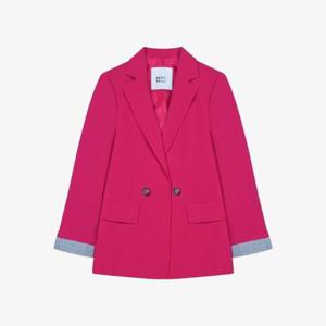 베스띠벨리 세이브존04 잔체크 배색 원버튼 셋업 자켓 BKJAB11080