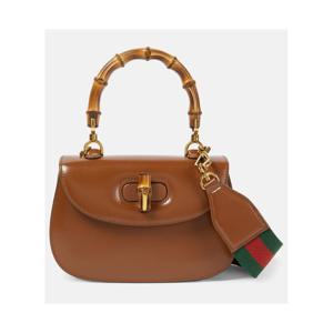 구찌 Gucci Bamboo 1947 스몰 레더 숄더 백 P00949682