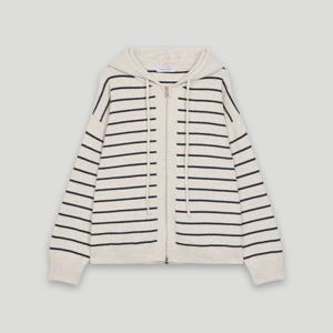 [코데즈컴바인]스트라이프 후드 니트집업 CLA-PJ301W1