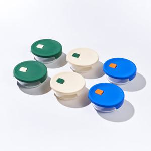 알레보 디엣지 플러스 전자레인지 내열유리 유리밥용기 냉동밥보관용기 380ml 6P 1세트