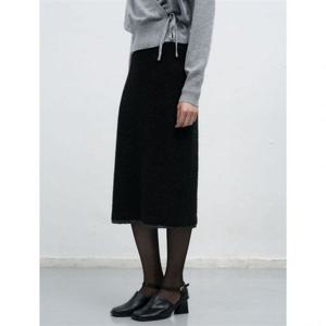 제너럴아이디어 메탈 믹스 부클 미디 스커트 [BLACK] WBE4L54540 383134