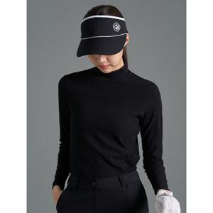 [빈폴골프][B_under] 여성 자카드 하이넥 긴소매 티셔츠 - 블랙(BJ6141L035)
