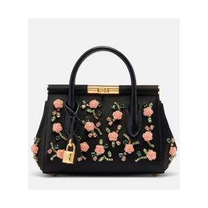 돌체앤가바나 Marlene Day 미니 임벨리시드 탑 핸들 백 P01129308