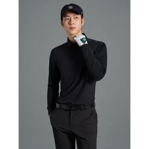 [빈폴골프] [B_under] 남성 냉감 칼라 티셔츠 - 블랙 (BJ6341M135)
