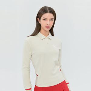 헤지스골프  여성 긴팔 카라 블루종 티셔츠(HWTS6A212I1)