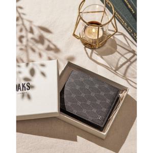 [선물포장출고] [DBWA6E757W3] [AMBLE] 엠블 DD패턴 브라운 반지갑