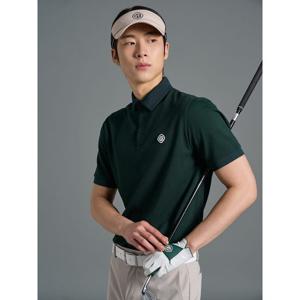 [빈폴골프]남성 칼라 소매 배색 티셔츠 - 그린(BJ6342B13M)