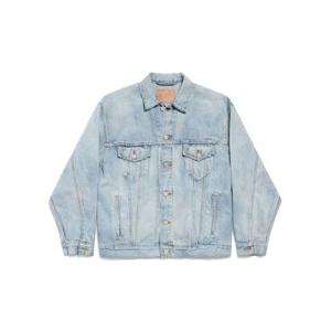 발렌시아가 레귤러 핏 데님 재킷 861410 TTWB14009 Blue