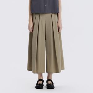 N262WPT942 여성 스트레치 와이드핏 조디악 치마 팬츠 OAK BEIGE