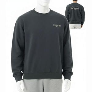 스포티앤리치 윔블던 크루넥 맨투맨 페이디드 블랙 크림 ST071512304BA02