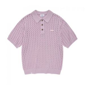 커버낫 스몰 어센틱 크로셰 카라 하프 니트 라이트 퍼플 394651