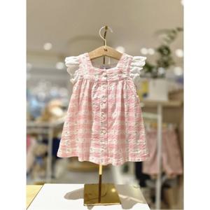 블루독베이비 10 26SS신상(PK) 플라워 체크 드레스(백일돌아기옷) (4631340001)