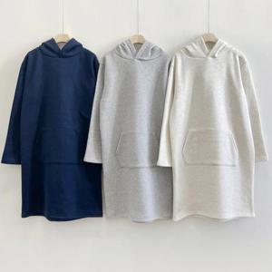 [강물처럼]빅사이즈원피스 V619L511 무지기모미디원피스 YY (426