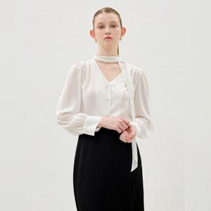 [올리브데올리브]폴리 타이 블라우스 OH6SB2900