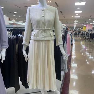 미센스 DP01 트위드 주름배색 원피스 MB52OPM182ALY