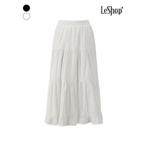 [르샵]러플 주름 롱 스커트 (BQ3SK006A)