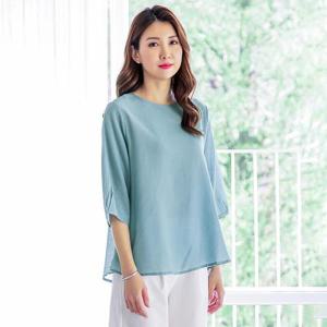 [강물처럼]아이우먼 셔링7부인견블라우스 BZE048M404 빅사이즈 (