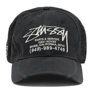 스투시 로고 자수 메쉬 베이스볼 캡 1311205 0001 BLACK