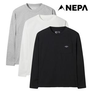 [택가69,000원] 네파 공용 C/P 베이직 긴팔 라운드 티셔츠 7MC5343