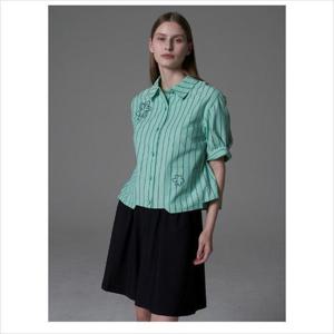 올리비아로렌 HC04 자수 스트라이프 셔츠 VVCNS5M4371