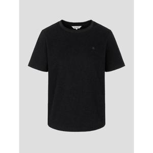 [빈폴레이디스] 부클 저지 라운드 반소매 탑 블랙 (BF6342C135)