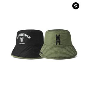라이프워크모자 CQK LW235CP420 패커블 리버시블 아치로고 버킷햇