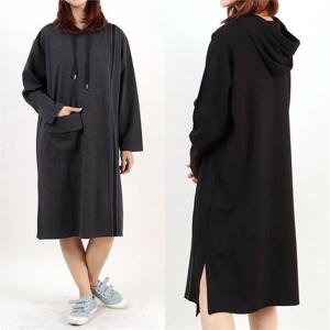 [강물처럼]위쉬몰 WC 띠배색후드롱원피스(6481H101) 빅사이즈 (6