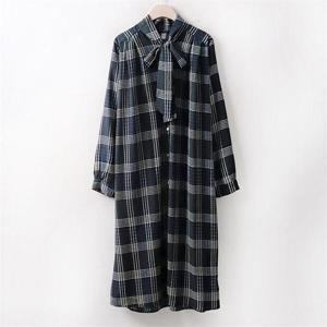 [강물처럼]아이우먼 타이리본체크원피스 WC3727M101 빅사이즈 (6