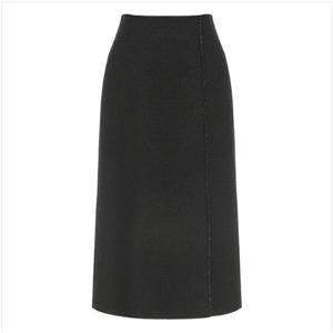 [미니멈]트위드 언발 파이핑 스커트 (MZBAWS3340 BK)_IC_IC