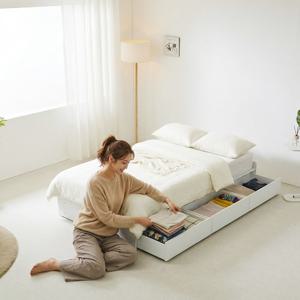 파로마 루에다 무헤드 수납 침대 프레임 Q + 40T 독립스프링 매