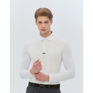 헤지스 골프 26SS 베이지 남성 소매 냉감 하이브리드 티셔츠 HUTS6B312OW