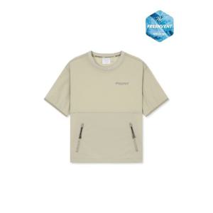 M 디스커버리키즈반팔티 BQK DKTR75053-BGL 키즈 프레시벤트 경량 우븐 아웃도어 트레이닝 반팔티셔츠