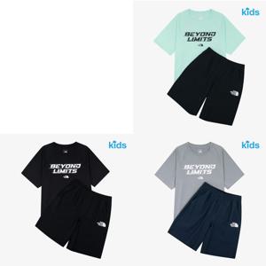 노스페이스 키즈 NT7US13 플레이부스트 크루 반팔 반바지 세트