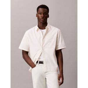 [캘빈클라인 진]남성 CK 포플린 릴렉스핏 반팔셔츠 반팔남방 아이보리 4RG102G (4RG102G-YAS